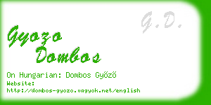 gyozo dombos business card