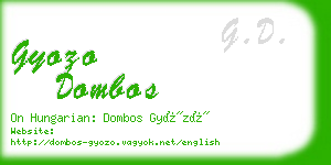 gyozo dombos business card